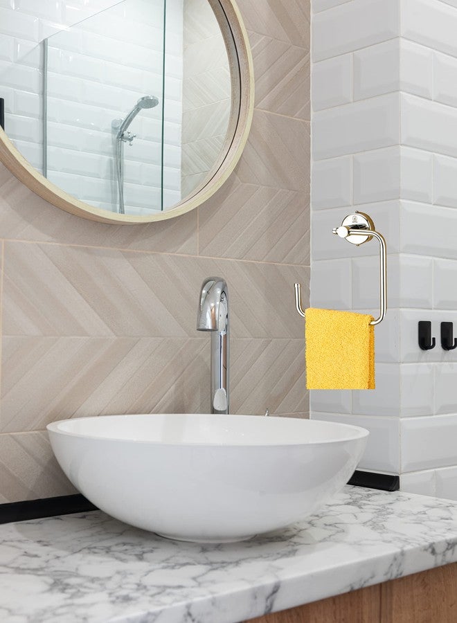 iSTAR Stainless Steel 304 Grade Chrome Finished Half Square Shape Towel Ring/Napkin Holder/Towel Hanger Pack of 2 - Image 2